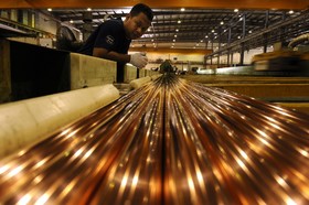 رشد تولید جهانی کاتد مس متوقف شد