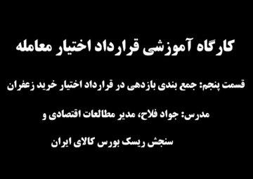 جمع بندی بازدهی در قرارداد اختیار خرید زعفران