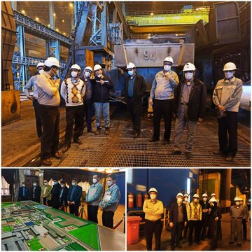 بازدید قائم مقام بورس کالای ایران و هیئت همراه از خطوط تولید شرکت فولاد مبارکه