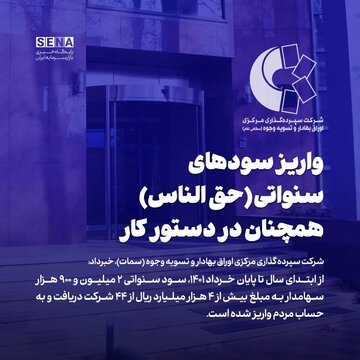 ۴۰۰ میلیارد تومان در جیب ۳ میلیون سهامدار