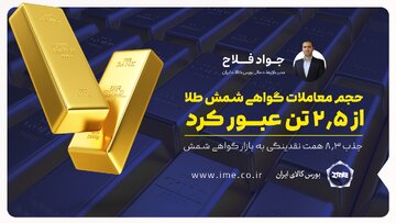 حجم معاملات گواهی شمش طلا از ۲.۵ تن عبور کرد/
جذب ۸.۳ همت نقدینگی به بازار گواهی شمش
