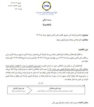 سررسید جدید قرارداد آتی صندوق طلای دنای زاگرس راه اندازی می شود