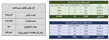 معامله ۱۴۶کیلوگرم شمش نقره در بورس کالا