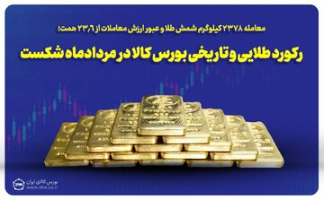 رکورد طلایی و تاریخی بورس کالا در مردادماه شکست