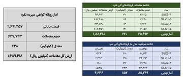 معامله ۸۸۸ کیلوگرم شمش نقره در بورس کالا