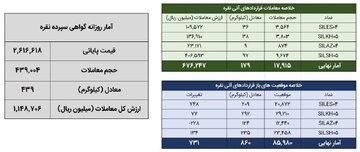 معاملات روز گذشته بازار نقره به ۱۸۲.۵ میلیارد تومان رسید
