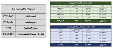معامله ۳.۷ تن شمش نقره در بورس کالا