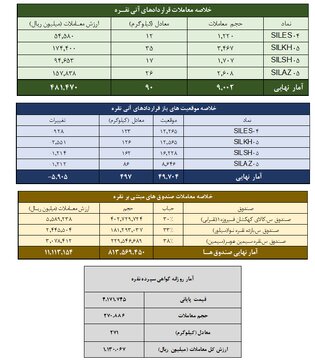 معامله ۳۶۱ کیلوگرم شمش نقره در بورس کالا