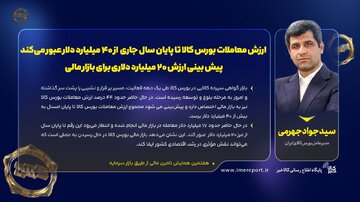 مدیرعامل بورس کالای ایران:ارزش معاملات بورس کالا به بیش از ۴۰ میلیارد دلار خواهد رسید